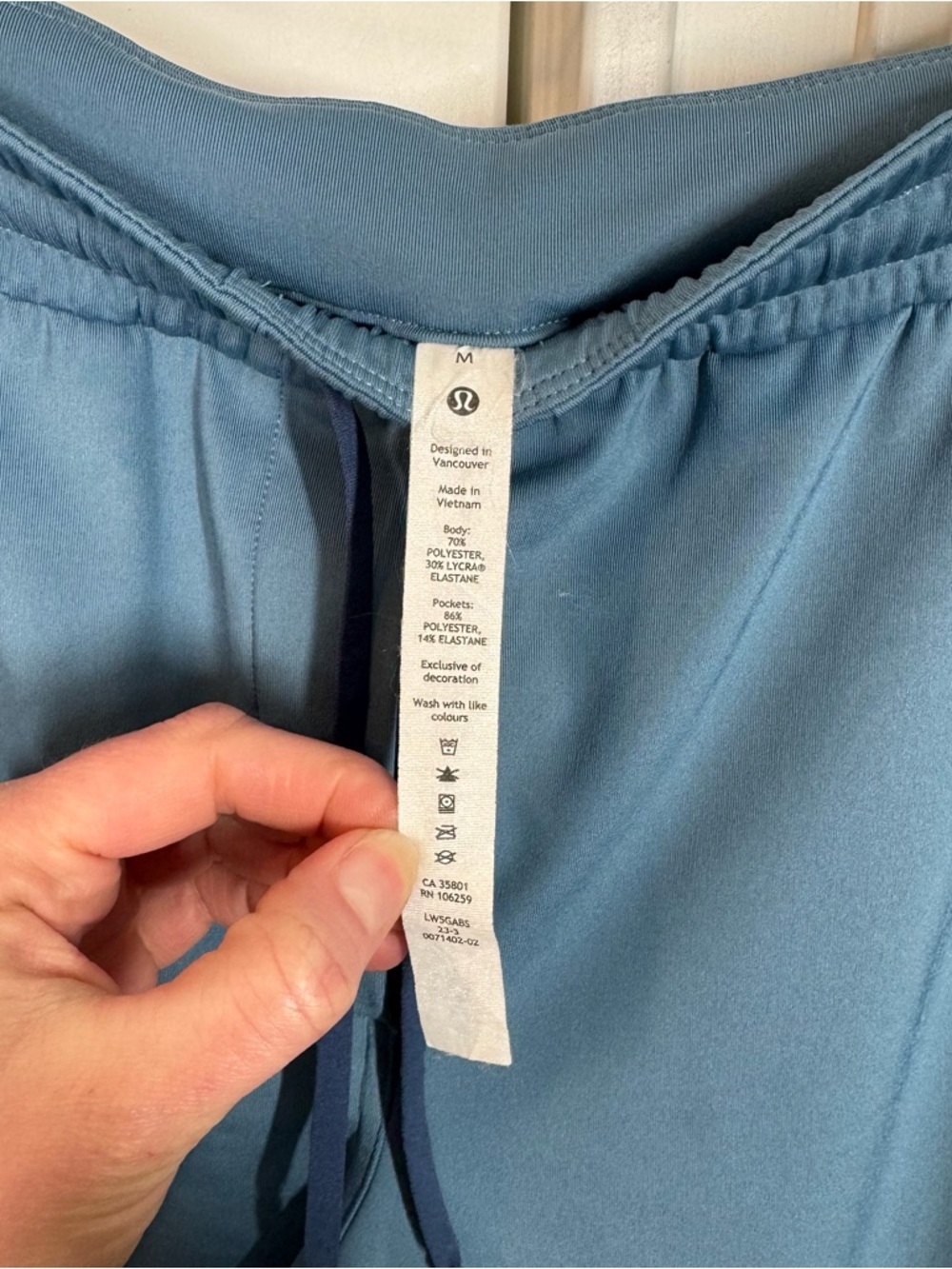 Lululemon Luxtreme Straight-Leg Mid-Rise Pants Trouser Utility Blue Travel City - Picture 4 of 10